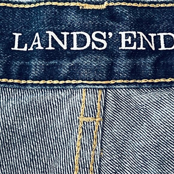 NWOT Lands' End Women's High Rise Straight Leg Blue Denim Jeans Plus Size 26W - Picture 5 of 11